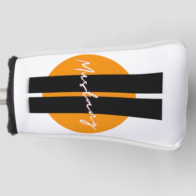 Couvre-club De Golf Mustang Orange Golf Putter Cover (Devant)