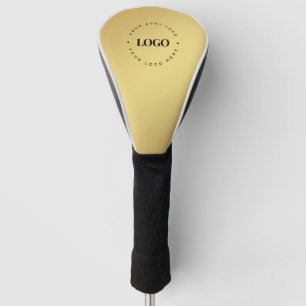 Couvre-club De Golf Mustard Yellow Custom Round Business Logo Société