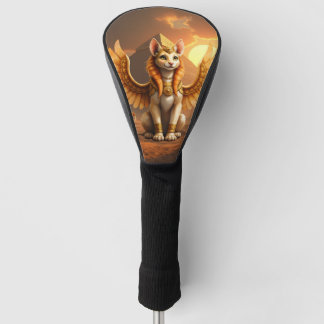 Couvre-club De Golf Mystical Winged Cat Sphinx - Art Imaginaire égypti