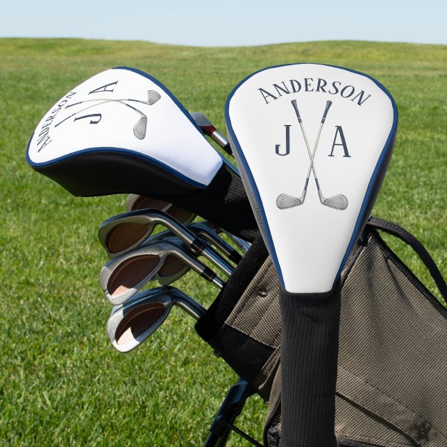 Couvre-club De Golf Name And Initials Monogrammed  (Créateur téléchargé)