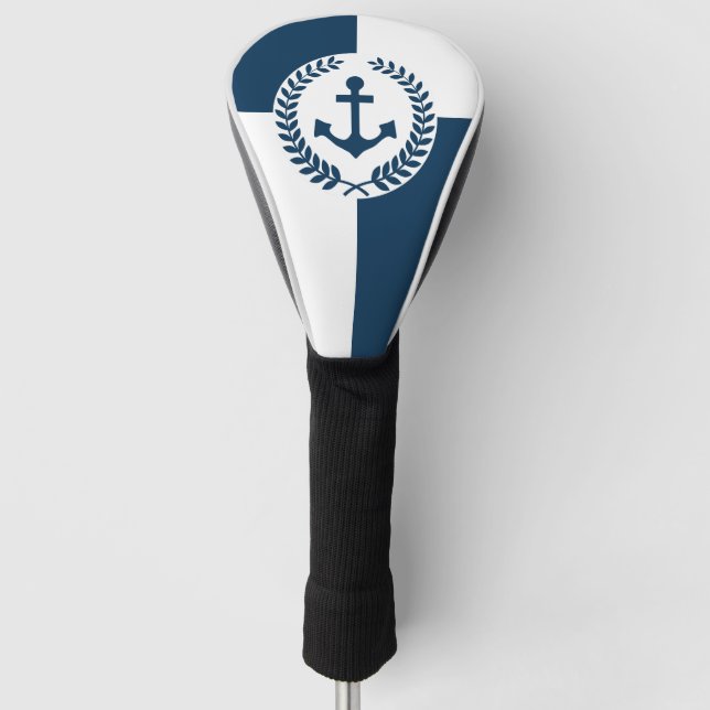 Couvre-club De Golf Nautical themed design (Devant)