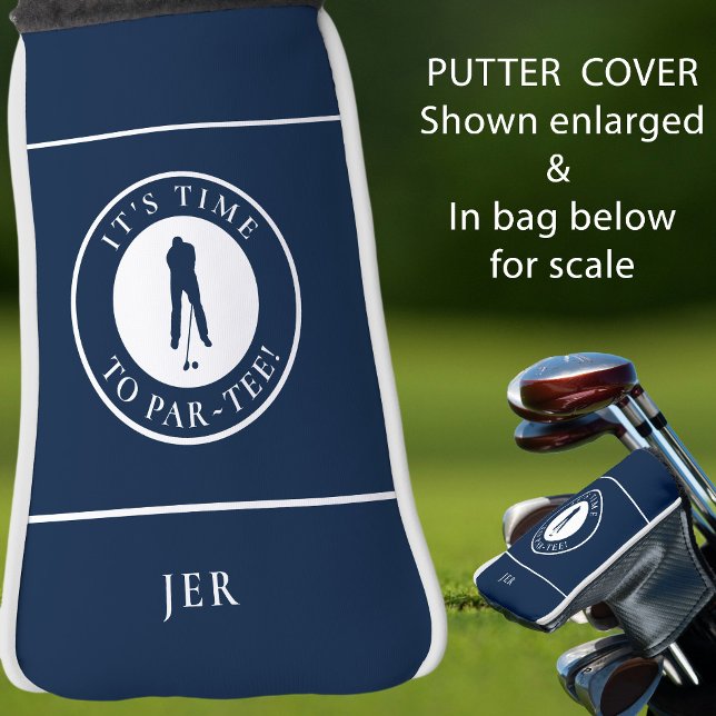 Couvre-club De Golf Navy Its Time to Par Tee Funny Personalized Fun (Navy Its Time to Par Tee Funny Personalized Fun Golf Head Cover)