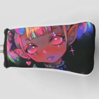 Couvre-club De Golf Neon Kawaii Demon Girl Pastel Goth