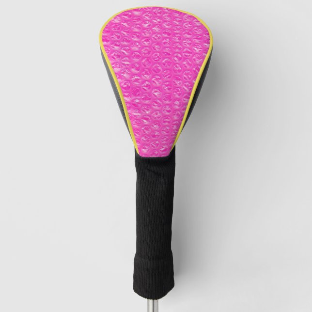 Couvre-club De Golf Neon Pink Champagne Pop Buble Wrap (Devant)