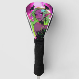 Couvre-club De Golf Neon Succubus Demon Anime Girl