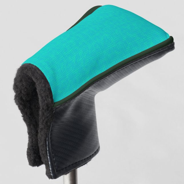 Couvre-club De Golf Néon turquoise texturé. (Devant 3/4)