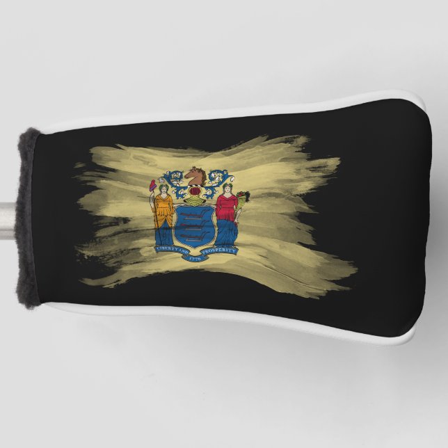 Couvre-club De Golf New Jersey state flag brush stroke (Devant)
