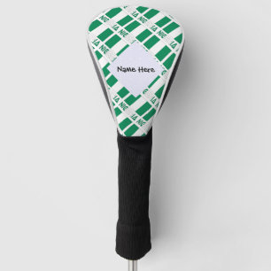 Couvre-club De Golf Nigeria et drapeau nigérian personnalisé en mosaïq