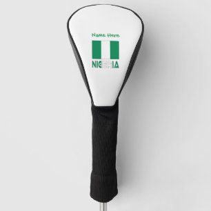Couvre-club De Golf Nigeria et personnalisation verte du drapeau nigér