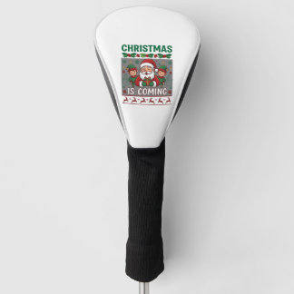 Couvre-club De Golf Noël arrive Père Noël Elfes Rennes