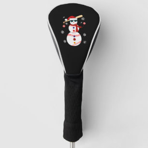 Couvre-club De Golf Noël Baseball Snowman Santa Hat Cadeau