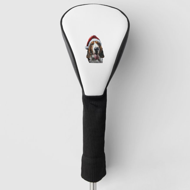 Couvre-club De Golf Noël de Basset Hound (Devant)