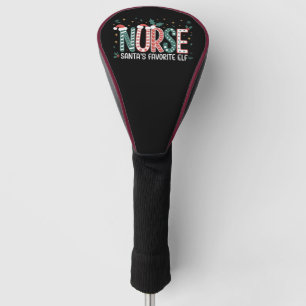 Couvre-club De Golf Noël de l'elfe préféré de Santa Infirmière Inspira