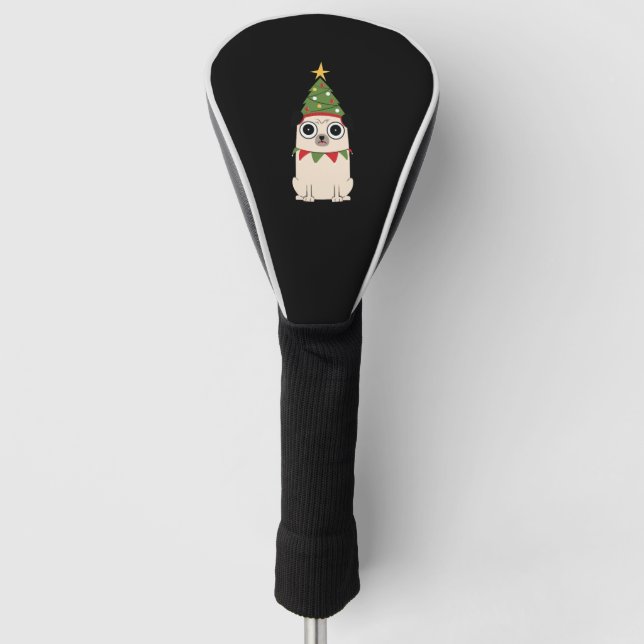 Couvre-club De Golf Noël du chien (Devant)