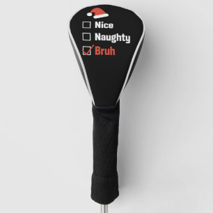 Couvre-club De Golf Noël Gentil Vilain Frère Drôle Liste de Noël