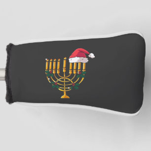 Couvre-club De Golf Noël Hanukkah Juif Père Noël Menorah