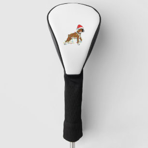 Couvre-club De Golf Noël Lumières Boxer Amoureux des chiens Funny Cade