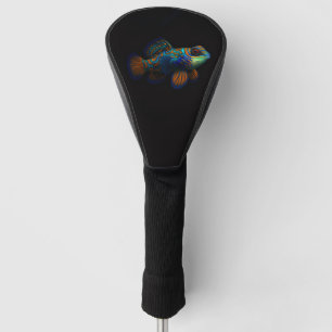 Couvre-club De Golf Noir 4 Luxe Golf Couvercle, Dragonet Mandarin