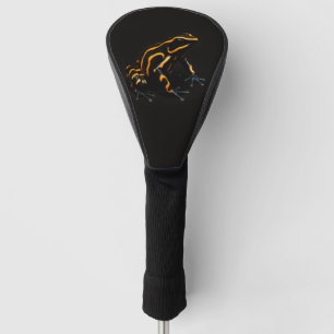 Couvre-club De Golf Noir 4 Luxe Golf Driver Cover, Black Orange Frog