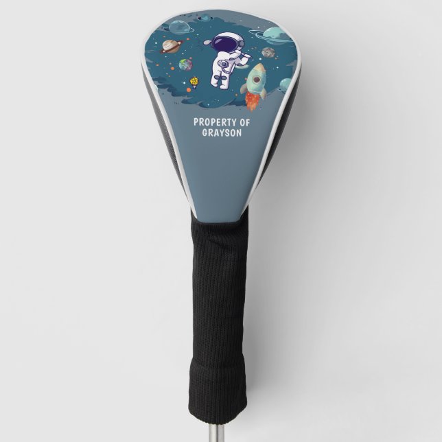 Couvre-club De Golf Nom de fusée spatiale d'astronaute (Devant)