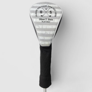 Couvre-club De Golf nom de golfeur housse de tête de golf rayée