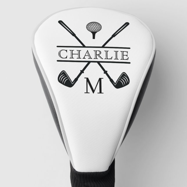 Couvre-club De Golf Nom de joueur de golf classique (Créateur téléchargé)