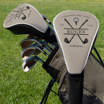 Couvre-club De Golf Nom du club de golf classique personnalisé<br><div class="desc">Créez votre propre couverture de tête de golf ! Personnalisez ce design avec votre propre texte. Vous pouvez customiser cette conception en sélectionnant le lien "customiser plus loin" si vous le souhaitez. 🎥 🎥 REGARDEZ COMMENT AJOUTER LA PERSONNALISATION ! 🎥 https://youtu.be/CmyHIyhtmqk</div>