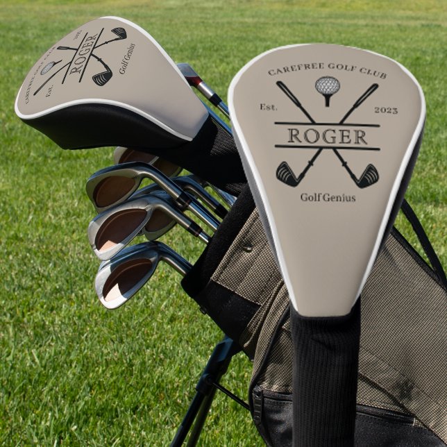 Couvre-club De Golf Nom du club de golf classique personnalisé (Créateur téléchargé)