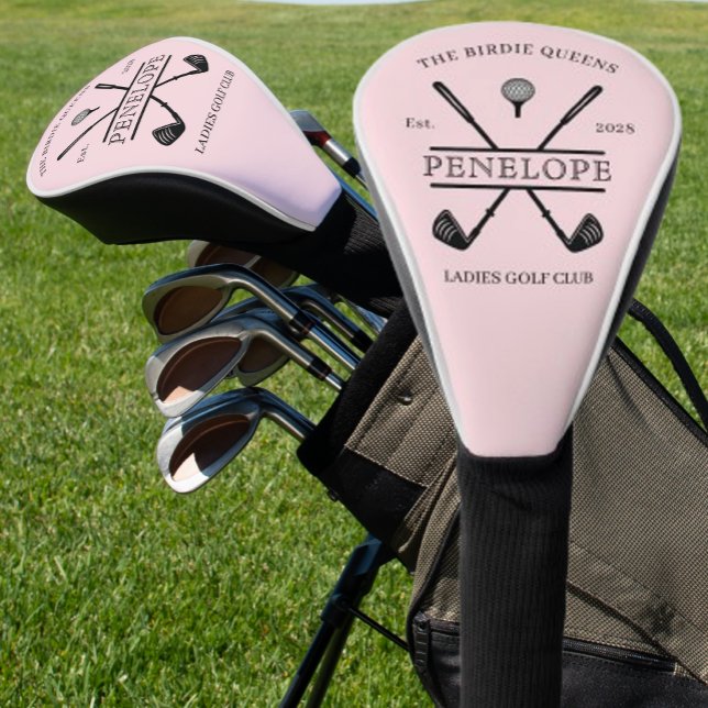 Couvre-club De Golf Nom du club de golf féminin personnalisé (Créateur téléchargé)