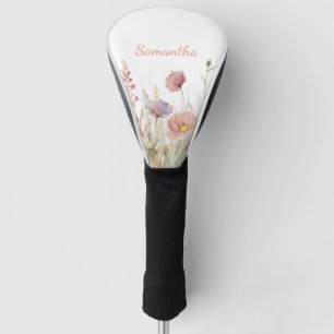 Couvre-club De Golf Nom du Fleur sauvage rose