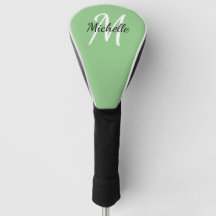 Nom du monogramme vert simple + initial