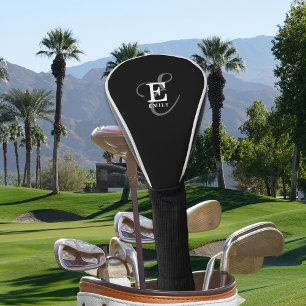 Couvre-club De Golf Nom élégant unique et typographie de monogramme No