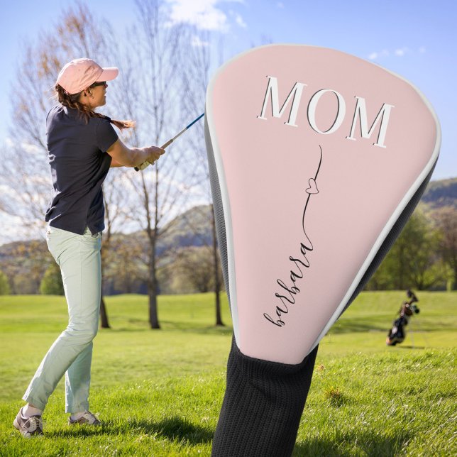 Couvre-club De Golf Nom MOM unique rose personnalisé avec amour (Créateur téléchargé)