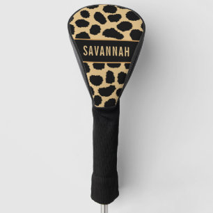 Couvre-club De Golf Nom personnalisé Cheetah Poster de animal Motif cl