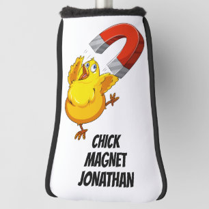 Couvre-club De Golf Nom personnalisé Chick Magnet