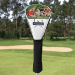 Couvre-club De Golf Nom Personnalisé Clubs Et Ball Navy Photo Bleue<br><div class="desc">Personnalisez la photo et le nom pour créer un grand cadeau de golf et de garder saké. Conçu par Thisisnotme©</div>