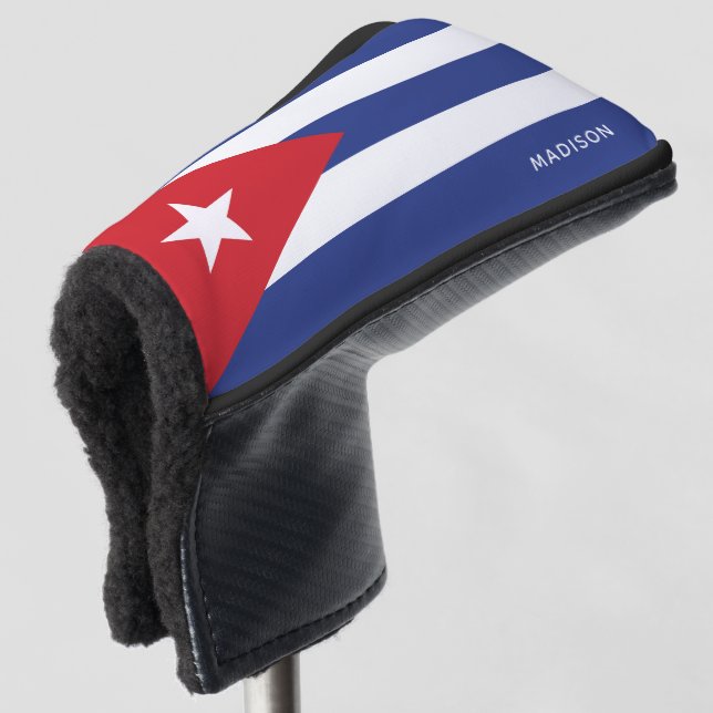 Couvre-club De Golf Nom personnalisé Cuba Drapeau (Devant 3/4)