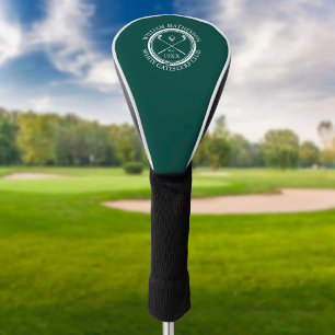Couvre-club De Golf Nom personnalisé de golf Club Emerald Green