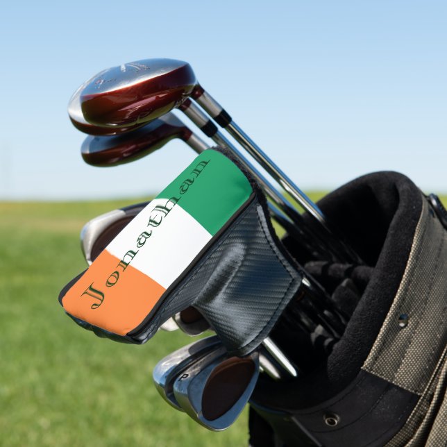 Couvre-club De Golf Nom personnalisé drapeau irlandais pccnt (In Situ)