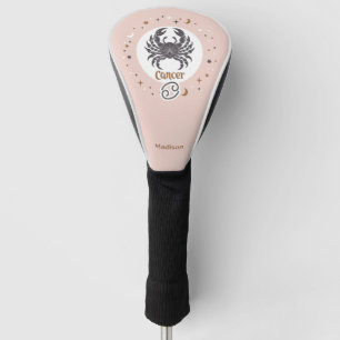 Couvre-club De Golf Nom personnalisé Symbole zodiaque Cancer