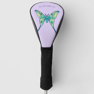 Couvre-club De Golf Nom pourpre de l'insecte papillon luna moth