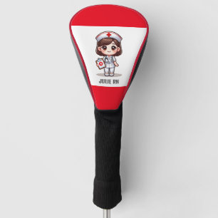Couvre-club De Golf Nourriture Manga mignonne avec cheveux Brown Brown