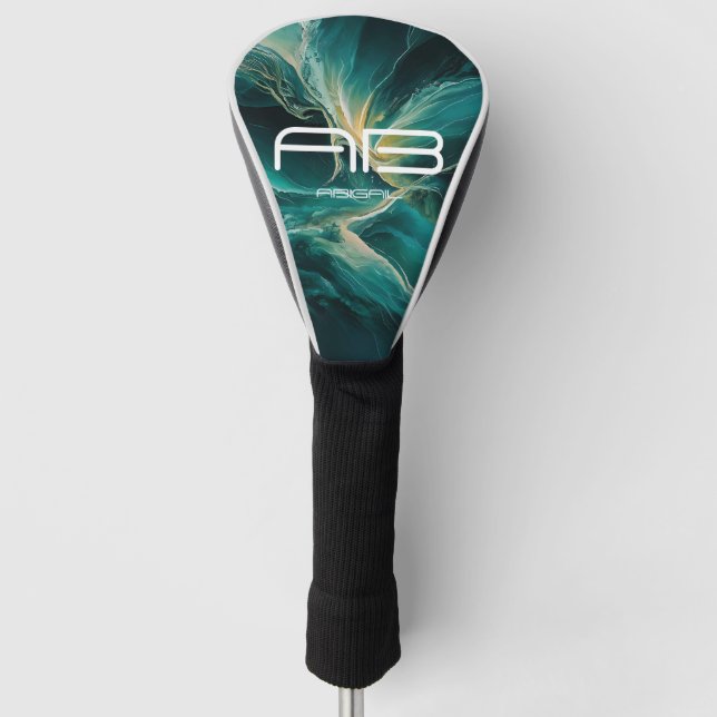 Couvre-club De Golf Nuances de bleu : Ocean Dreams Personnalisable (Devant)