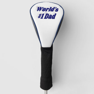 Couvre-club De Golf Numéro 1 Papa Fête des pères bleu foncé texte Tête