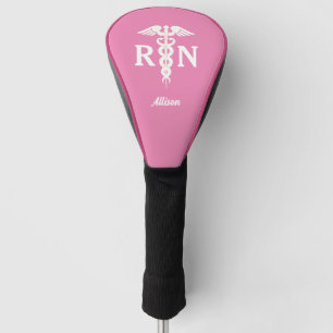 Couvre-club De Golf Nurse rose Médicale Caduceus Personnalisé