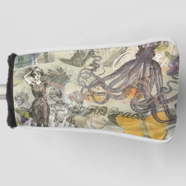 Couvre-club De Golf Octopus Beach Antique Côte Steampunk (Devant)