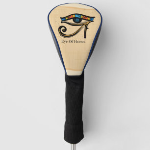 Couvre-club De Golf OEil de Horus sur papyrus, hiéroglyphes égyptiens