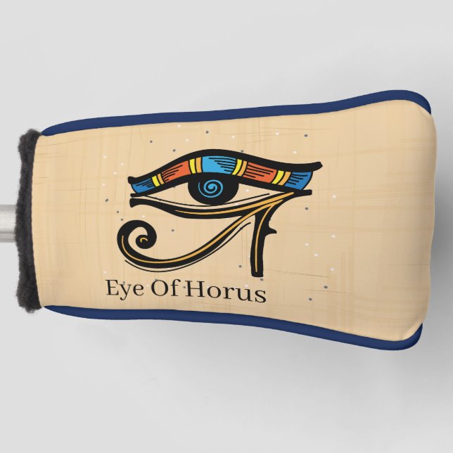 Couvre-club De Golf OEil de Horus sur papyrus, hiéroglyphes égyptiens (Devant)