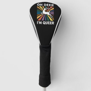 Couvre-club De Golf Oh Deer Je suis Queer Rainbow LGBT Pride Gay Lesbi
