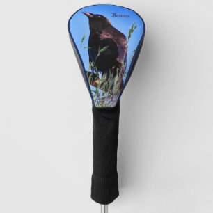 Couvre-club De Golf Oiseau Noir - Conducteur Corbeau